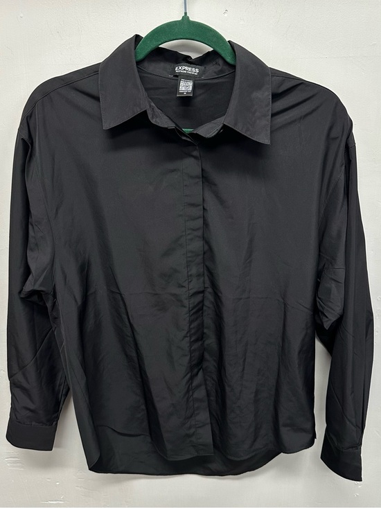 Express Tops - Express boyfriend portofino shirt black classic  casual XS corporate goth